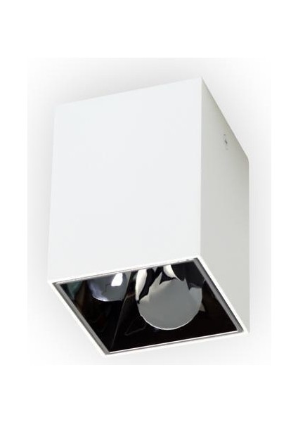 Sıva Üstü Kare Spot Armatür, GU10 Duylu, Beyaz Dış, Siyah İç Kaplama Armatür modelleri
