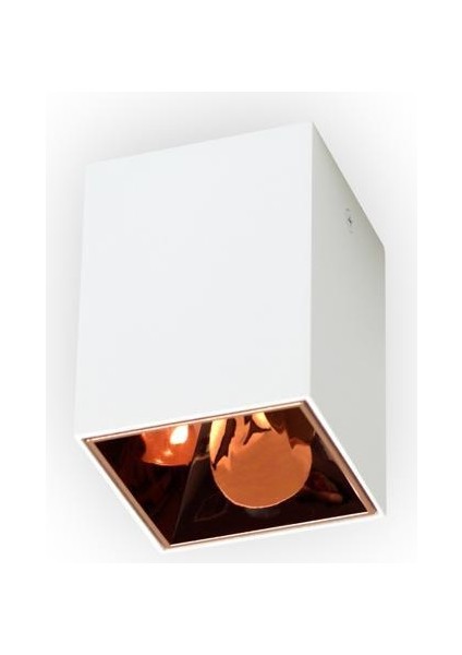 Sıva Üstü Kare Spot Armatür, GU10 Duylu, Beyaz Dış, Siyah İç Kaplama Armatür indirimleri