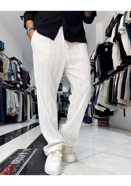 Fitil Desenli Jakarlı Erkek Baggy Jogger