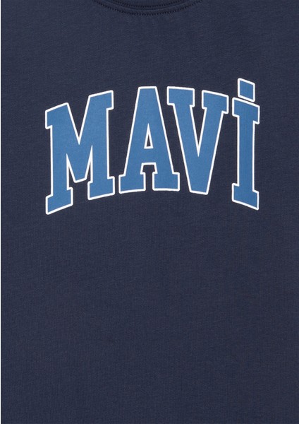 Mavi Logo Baskılı Lacivert Tişört 6610030-82318 fırsatları
