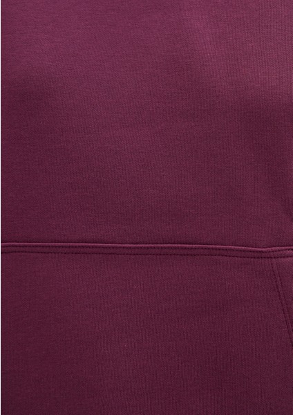 Kapüşonlu Bordo Basic Sweatshirt 167299-70670