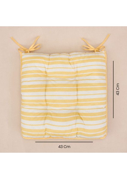 Soft Lime Cello Sandalye Minderi - Ekru / Sarı - 43X43 cm indirimleri