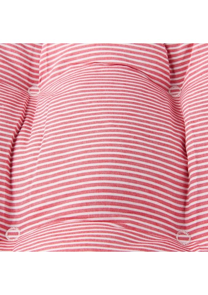 Soft Earthy Hues Ince Çizgili Sandalye Minderi - Ekru / Kırmızı - 43X43 cm fırsatları