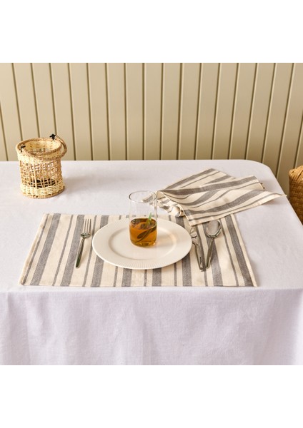 Soft Alno 2'li Amerikan Servis - Ekru / Antrasit - 30X50 cm fırsatları