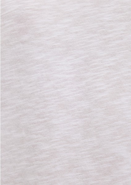 V Yaka Beyaz Basic Tişört 1600961-620