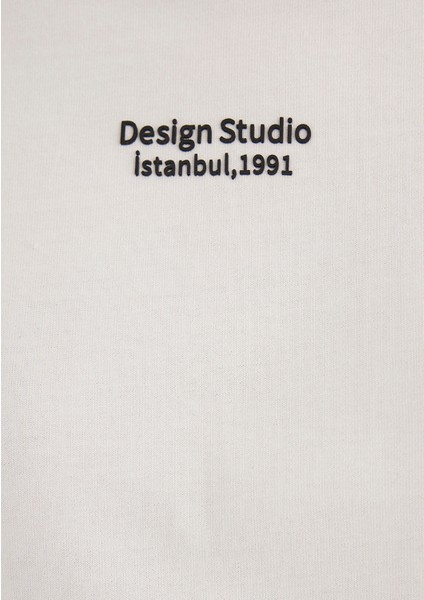 Design Studio Baskılı Beyaz Tişört 1612911-70057