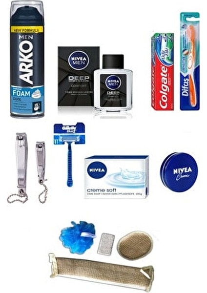 Bay Kişisel Bakım Seti - Sandıksız Damat Çeyiz Bohça Hediye Seti