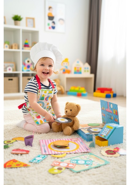Pretend Play Chef's Kitchen, Şef Mutfak Oyun Seti, Rol Yapma Oyunu, Şefin Mutfağı, Let's Pretend