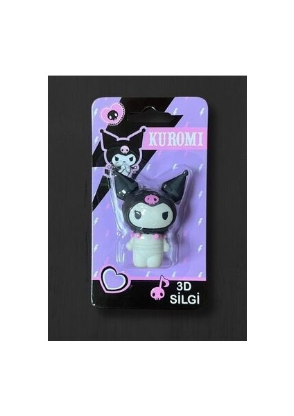 Kuromi 3D Silgi Yeni Sezon Eğlenceli Renk Seçenekleriyle 1 Adet 8 cm Ölçülerinde