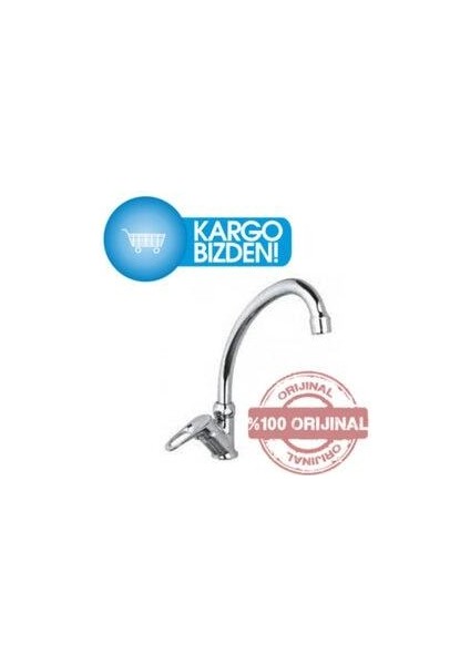 aç-kapa tek su girişli lavabo mutfak bataryası tekli mix