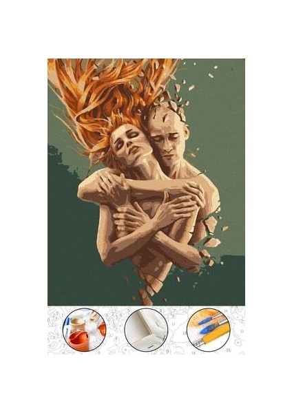 Palmiye 40 x 50 cm Kediler Temalı Sayılarla Boyama Tuval Seti Fırça ve Boya Dahil Baskılı indirimleri