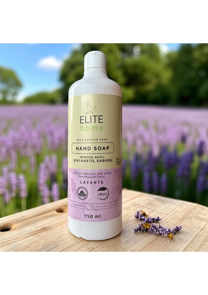 Bitkisel Bazlı ve Vegan Sertifikalı Lavantalı Sıvı El Sabunu 750 ml lavanta