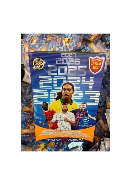 süper final 10.yıl premium özel seri 50lı (100 adet) futbol oyuncu kartları - 2023 -24-25-26-27