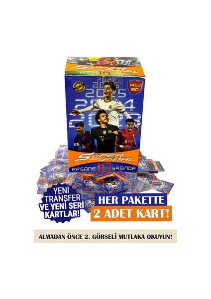 süper final 10.yıl premium özel seri 50lı (100 adet) futbol oyuncu kartları - 2023 -24-25-26-27 fırsatları