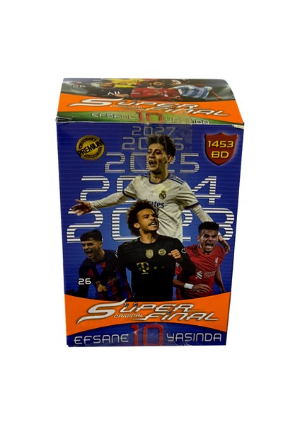 süper final 10.yıl premium özel seri 50lı (100 adet) futbol oyuncu kartları - 2023 -24-25-26-27
