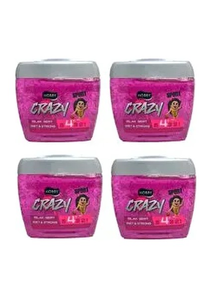 Crazy Head Islak Sert Saç Jölesi 700 ml x 4 Adet
