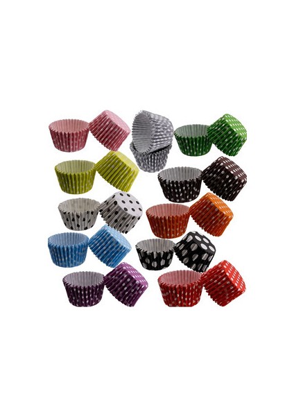 300 Adet Muffin Küçük Cupcake Kağıdı, Renkli Kağıt Muffin Kek Kalıbı Desenli indirimleri