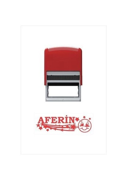 1 Adet Kırmızı Öğretmen Kaşesi Aferin Deseni ile Eğlenceli Kullanım