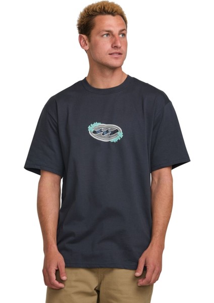 Flourish Regular Ss Erkek Mavi Tişört