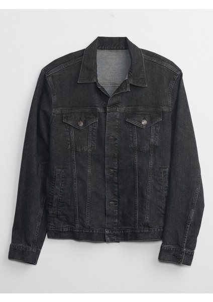 Erkek Siyah Icon Denim Ceket ile Washwell modelleri