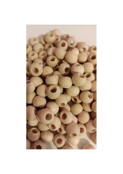 SinAksesuar 10 mm Yuvarlak Işlenmemiş Ahşap Boncuk Doğal Renk 100 Gram 250 - 300 Adet fiyatları