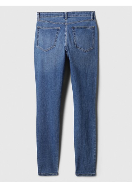 Kadın Mavi High Rise Favorite Jegging Jean Washwell Pantolon