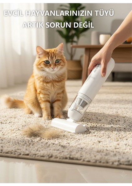 HK6057A -Araç Içi Süpürge 18.000PA Güçlü Emiş, 8 Adet Aksesuar Üfleme Fonksiyonlu, Taşınabilir Mini Süpürge