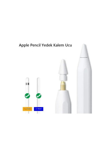 uçları kalem 1. ve 2. nesil / usb-c ve pencil pro kalem uçları yedek silikon kalem uçları ıpad fiyatları
