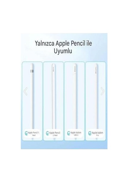 uçları kalem 1. ve 2. nesil / usb-c ve pencil pro kalem uçları yedek silikon kalem uçları ıpad modelleri