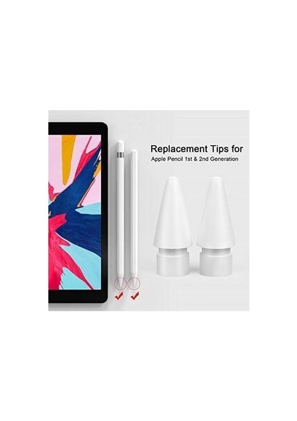 uçları kalem 1. ve 2. nesil / usb-c ve pencil pro kalem uçları yedek silikon kalem uçları ıpad fırsatları
