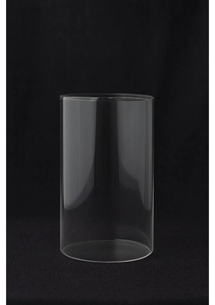 3'lü Set Düz Cam Vazo - Modern ve Şık Dekoratif Vazo 9X10 - 9X14 - 9X18 ( Mum Dahil Değildir )