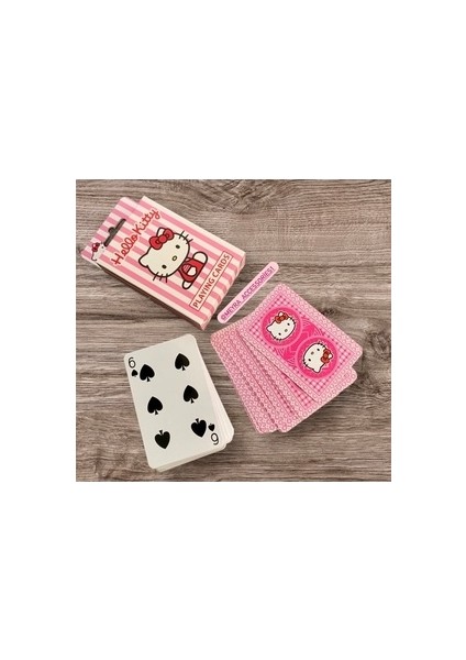 Hello Kitty Iskambil Poker Pişti Oyun Kartı modelleri