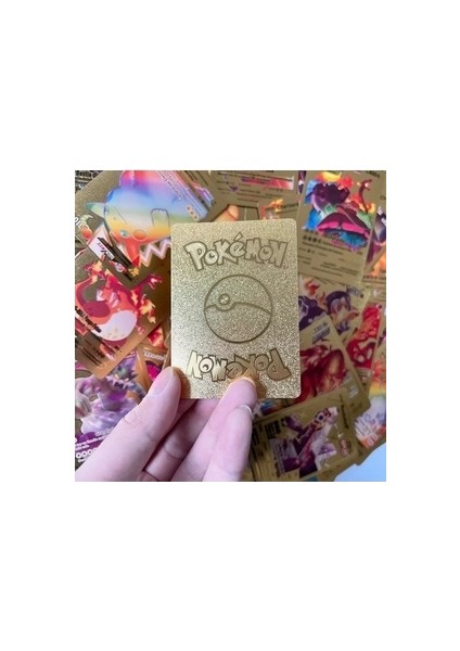 Bakmakistersen Pokemon Vmax Oyun Kartı 55 Adet Kabartma Card Fosforlu Gold Pokemon Kartları fiyatları
