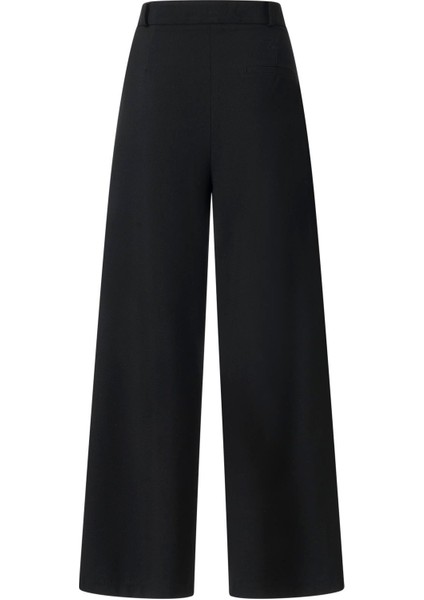 Kadın Siyah Düğme Detay Yüksek Bel Palazzo Pantolon indirimleri