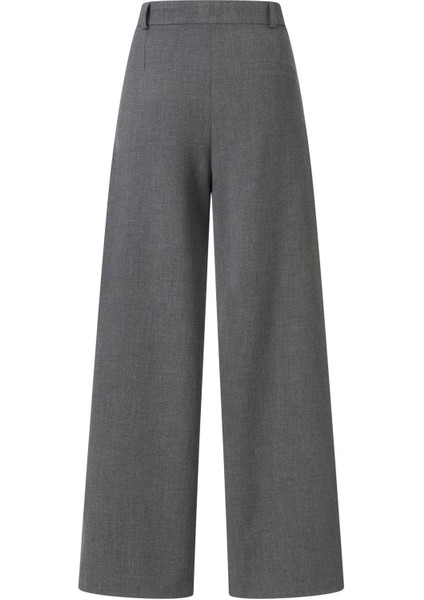 Kadın Gri Düğme Detay Yüksek Bel Palazzo Pantolon indirimleri