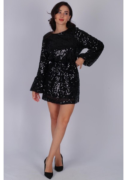 Kadın Uzun Kollu Payetli Elbise fırsatları