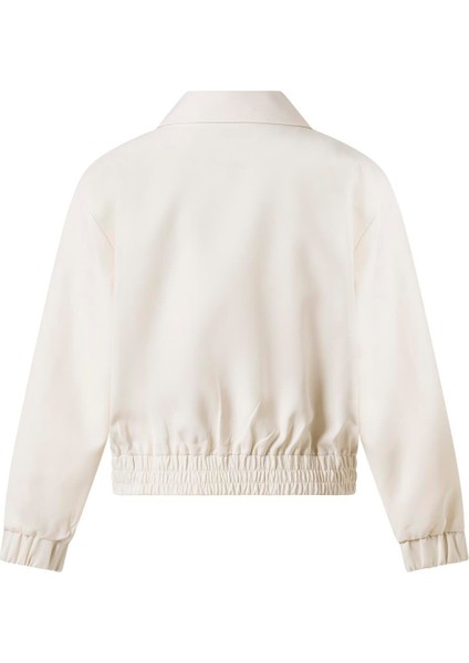 Kadın Ekru Vatkalı Kısa Bomber Ceket indirimleri