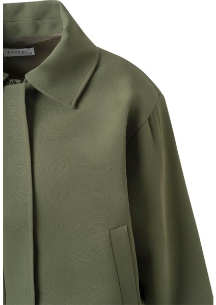 Kadın Haki Vatkalı Kısa Bomber Ceket fiyatları