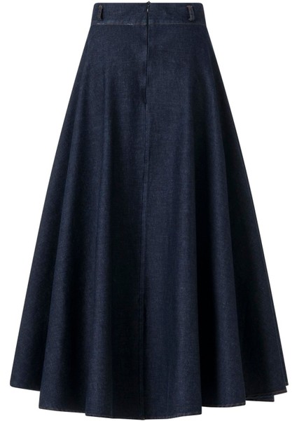 Kadın Indigo Midi Boy Denim Etek fiyatları