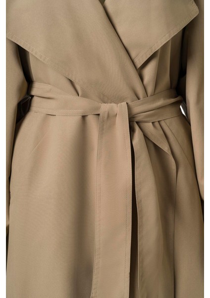 Kadın 20223394422 Camel Kuşaklı Mevsimlik Ince Trençkot fırsatları