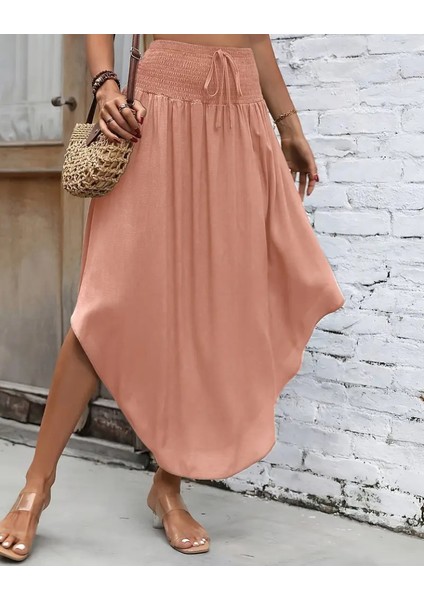 Kadın Asimetrik Kesim Iç Göstermeyen Etek