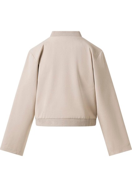 Bej Pile Detay Çıtçıtlı Ceket indirimleri