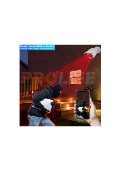 5 Kameralı 5 Mp Yüz ve Araç Algılama Hareket Anı Bildirimli Güvenlik Kamerası Seti Kamera Sistemi