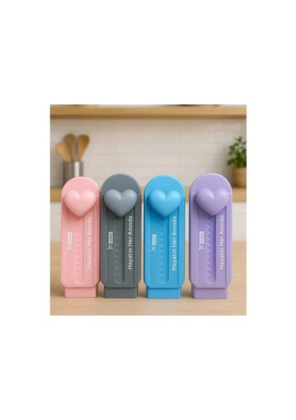 Kalp Şeklinde XL Sürgülü Silgi 1 Adet Renkli ve Sevimli Tasarım