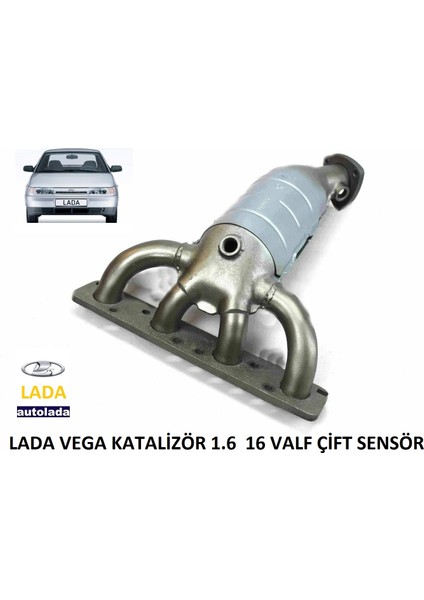 Lada Vega 2110 2111 2112 Manifold Katalizör Katalitik Konvektör 1.6 16 Valf Çift Sensörlü Tip Rus 11183120300800