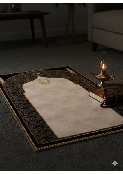 Seccade Diz Ağrıtmayan Kalın Halı Seccade Namazlık Siyah fiyatları