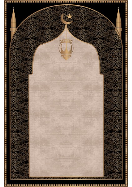 Seccade Diz Ağrıtmayan Kalın Halı Seccade Namazlık Siyah fırsatları