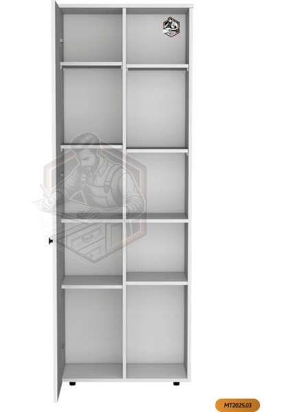 Tamamı Mdf Tek Kapaklı ve Açık Raflı Çok Amaçlı Mutfak Dolabı/kavanozluk/kiler Dolabı