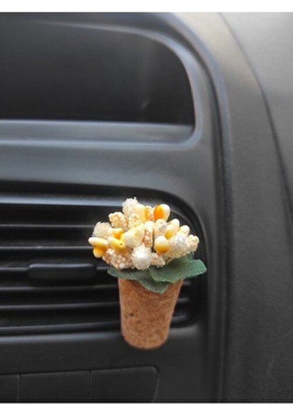 Aksesuar360 Mu Craft Sarı Çıtır Çiçek Araç Içi Klima Koku Difüzörü Klipsli