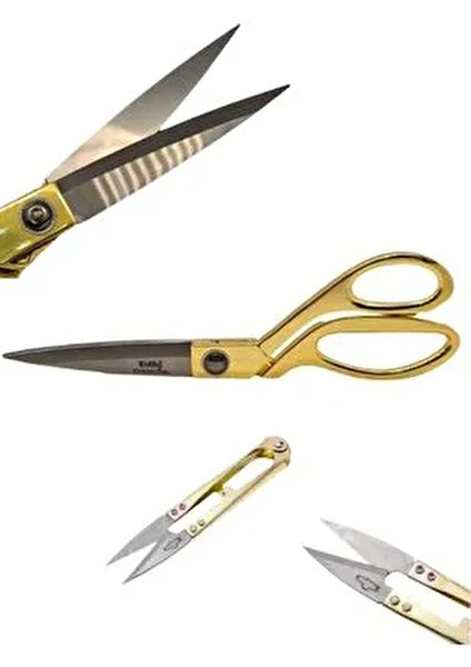 Cutty Marka Orijinal Kumaş Kot Deri Kesim Profesyonel Terzi Makası Büyük Boy ve Ip Kesici Çıt Makasy